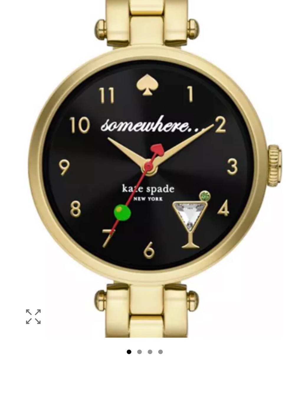 kate spade Gold-Tone Link Bracelet Watch